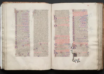 Gothajský misál: Fol. 55v, text, c. 1375.