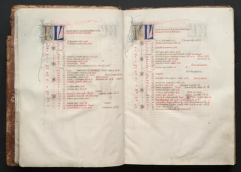 Gothajský misál: Fol. 7v, text, c. 1375.