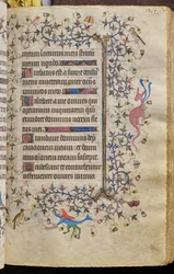 Hodiny Karla Šlechetného, navarrského krále (1361-1425): fol. 107r, Text