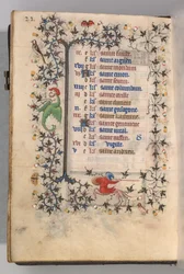 Hodiny Karla Vznešeného, krále navarrského 1361-1425: fol. 11v, listopad, c. 1405.
