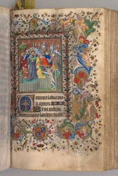Hodiny Karla Vznešeného, krále navarrského 1361-1425: fol. 144r, Zrada Krista, c. 1405.