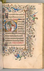 Hodiny Karla Vznešeného, krále navarrského 1361-1425, fol. 2865r, Mikuláš, k.ú. 1405.
