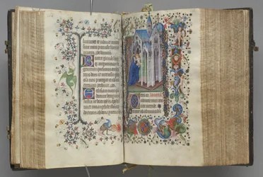 Hodiny Karla Vznešeného, krále navarrského 1361-1425: fol. 82v, Text, c. 1405.