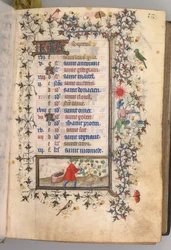 Hodiny Karla Vznešeného, krále navarrského 1361-1425: fol. 9r, září, c. 1405.