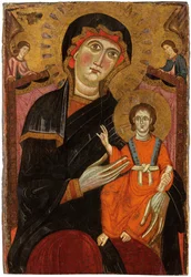 Madona s dítětem na trůnu se dvěma anděly