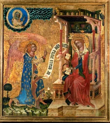Zvěstování (tempera na dřevě)