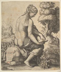 Venuše, jak si sundává trn z nohy, 1532.