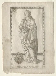 Naděje z Tarocchi, série B: Cosmic Principles & Virtues, #39, před rokem 1467.