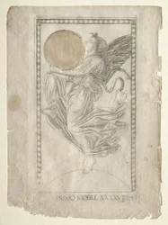 Anděl deváté koule z Tarocchi, série A..., před rokem 1467.
