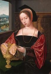 Lady Reading Saint Mary Magdalene, asi 1530.