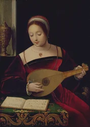 Máří Magdalena hra na loutnu