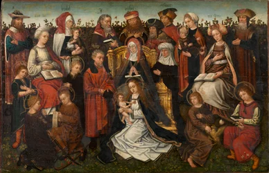 Rodina svaté Anny, cca 1500-10 (olej na panelu)