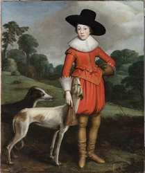 Portrét Viléma II., prince Oranžského, jako chlapce (olej na plátně)
