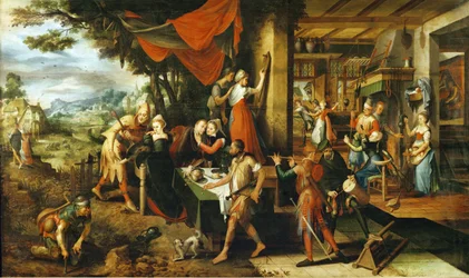 Marnotratný syn (malba na dubovém dřevě)