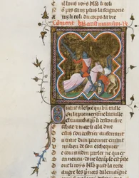 Miniatura z rukopisu Roman de la Rose od Guillaume de Lorris a Jean de Meun, 1353