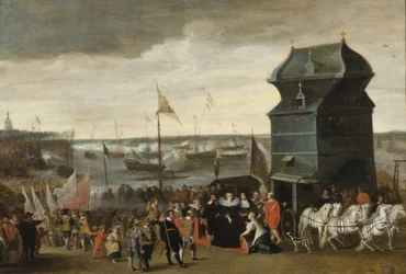 Královna Marie de Medici vylodění v Antverpách, 1632