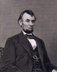 Abraham Lincoln, vyryto z fotografie Williama G. Jackmana (rytina)