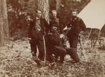 Generál W. S. Hancock a štáb