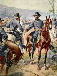 Generál George Henry Thomas (1816-70) v bitvě u Chickamaugy, 20. září 1863