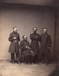 Generál William Ward a štáb, ca. 1861.