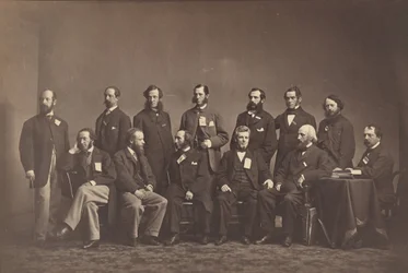 [Členové New York Sanitary Commission], ca. 1860.