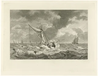 Pláže na nábřeží kapitána Klaase Ringels poblíž Texelu, 1778