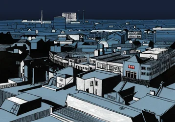 Mystery Power Cut, 2016 (akrylová tuš, digitální)