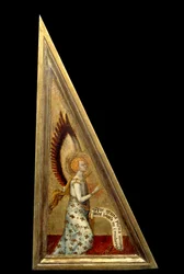 Anděl Zvěstování. Obraz Mattea Giovanettiho (1300-1369) 14. století