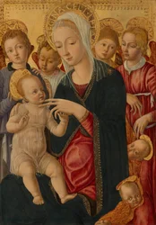 Madona s dítětem a anděly a cherubíny, asi 1460-1465 (tempera na topolové desce)