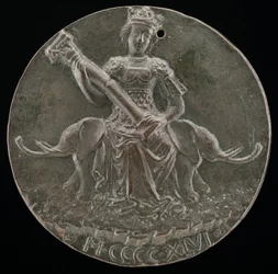 Fortitude Holding a Broken Column [reverse], 1446.