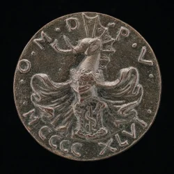 Štít, přilba, sloní hřeben a plášť [reverzní], 1446.