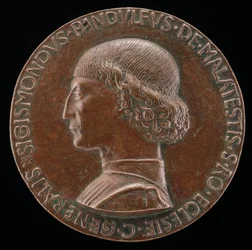 Sigismondo Pandolfo Malatesta, 1417-1468, Pán Rimini a Fano [avers], 1446.