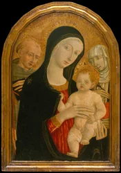 Madona s dítětem se svatými Františkem a Kateřinou ze Sieny, asi 1476-80.
