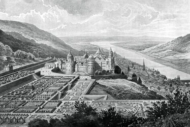 Zámek Heidelberg, Německo, v roce 1620 1903.