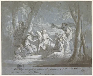 Telemachus a Calypso si hrají s Amorem