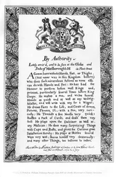Kaligrafický výstavní účet Matthewa Buchingera, trpaslíka z Nurnburgu, 1717, 1840