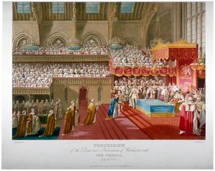 Korunovace krále Jiřího IV., Westminster Hall, Londýn, 1821 1824.