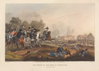 „Smrt vévody z Brunswicku, 15. června [sic] 1815“. (tisk)