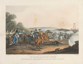 Markýz z Anglesey byl zraněn při vedení útoku těžké jízdy na konci bitvy u Waterloo, 18. června 1815