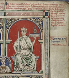 Richard I. Lví srdce z Historia Anglorum, Chronica majora