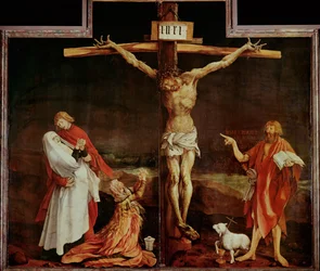 Ukřižování (malba na lipovém dřevě)