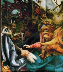Svatý Antonín (malba na lipovém dřevě)