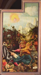 Pokušení svatého Antonína, z Isenheimského oltáře, kolem 1512-16