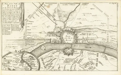 Beleg van Bonn, 1703 Mapa města Bonne a burgundské pevnosti (...) (nadpis na objektu)