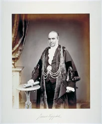 James Figgins, šerif z Londýna, v kostýmu svarel, c1865