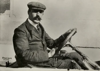 Portrét motocyklisty Henriho Cissaca ( 1877