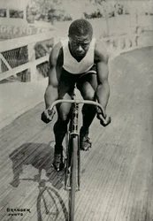Portrét amerického cyklisty Majora Taylora ( 1878