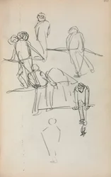 Italský náčrtník: Figurky strana 200, 1898-1899.