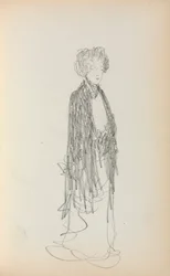 Italský náčrtník: Stojící žena strana 213, 1898-1899.