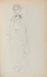 Italský náčrtník: Stojící žena strana 72, 1898-1899.